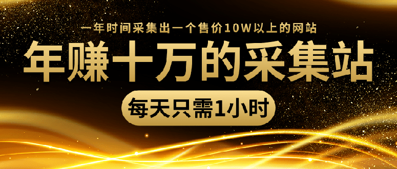 (1418期)年赚十万的采集站,每天1小时,一年采集出一个售价10W的网站(无水印)
