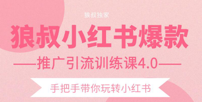 (1407期)小红书爆款推广引流训练课4.0,手把手带你玩转小红书(全套课程)